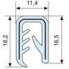 Elastomer Kantenschutzprofile PVC/Stahl schwarz 2566 L=100